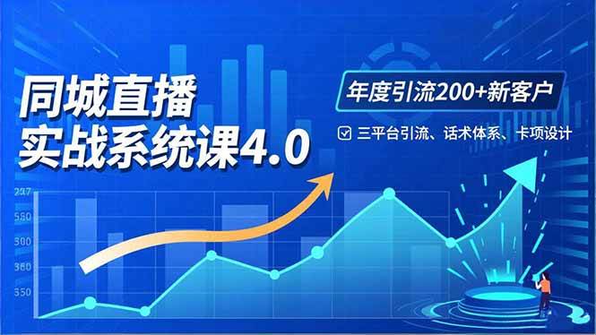 (16708期)实体店直播实战班4.0,三平台引流、话术体系、卡项设计,年度引流200客月增10万-韬哥副业项目资源网