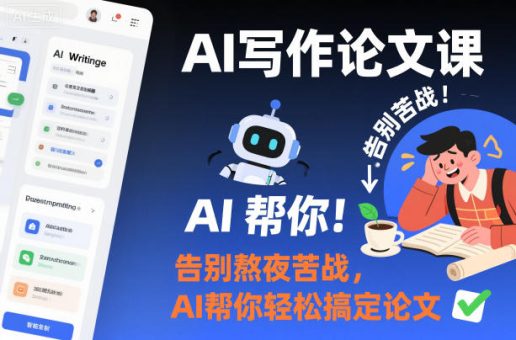 AI写作论文课,告别熬夜苦战,AI帮你轻松搞定论文-韬哥副业项目资源网
