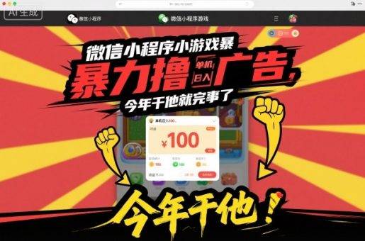 微信小程序小游戏暴力撸广告，单机日入100，今年干他就完事了-韬哥副业项目资源网