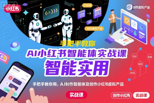 AI小红书智能体实战课，手把手教你用AI制作智能体及创作小红书虚拟产品，提效+内容商业化（更新）-韬哥副业项目资源网