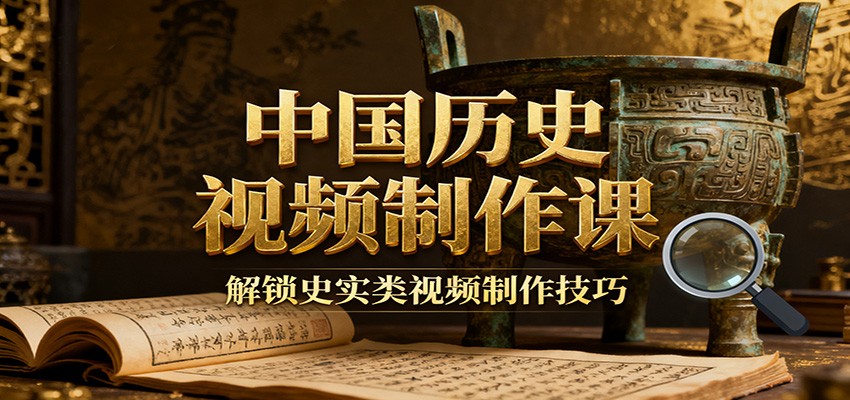 中国历史视频制作课:疆域地图集+参考文案+练习素材,解锁史实类视频制作技巧-韬哥副业项目资源网
