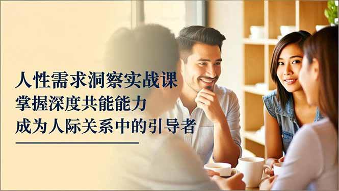 （16683期）人性需求洞察实战课，掌握深度共感能力，成为人际关系中的引导者-韬哥副业项目资源网