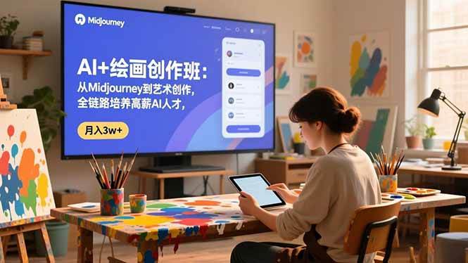 （16597期）AI+绘画创作班：从Midjourney到艺术创作，全链路培养高薪AI人才，月入3w+-韬哥副业项目资源网