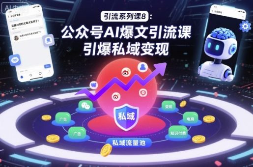 引流系列课8:公众号AI爆文引流课,引爆私域变现-韬哥副业项目资源网