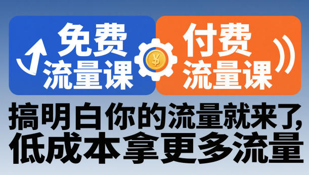 拼多多免费流量课+付费流量课，搞明白你的流量就来了，低成本拿更多流量-韬哥副业项目资源网