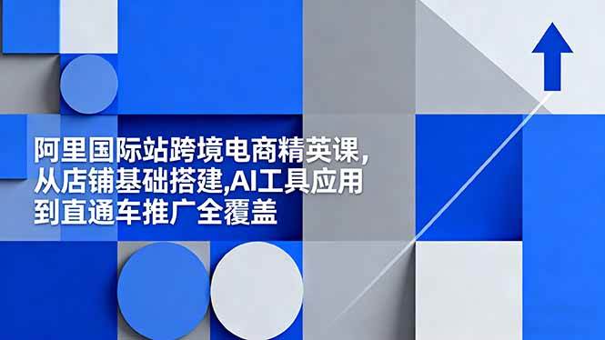 （16450期）阿里国际站跨境电商精英课，从店铺基础搭建,AI工具应用到直通车推广全覆盖-韬哥副业项目资源网