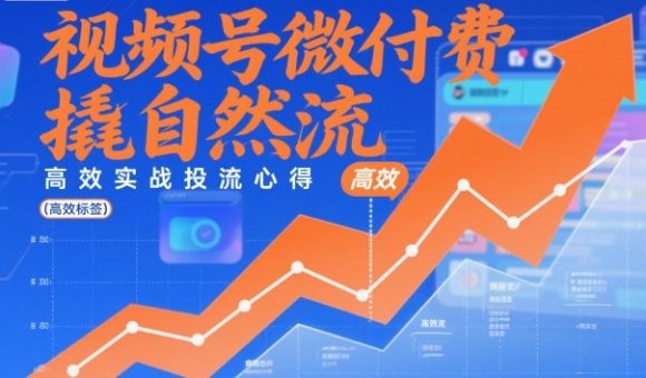 视频号微付费撬自然流,高效实战投流心得-韬哥副业项目资源网