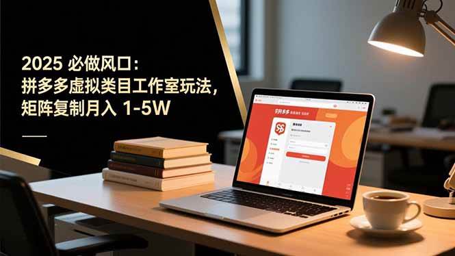 （16594期）2025 必做风口：拼多多虚拟类目工作室玩法，矩阵复制月入 1-5W-韬哥副业项目资源网