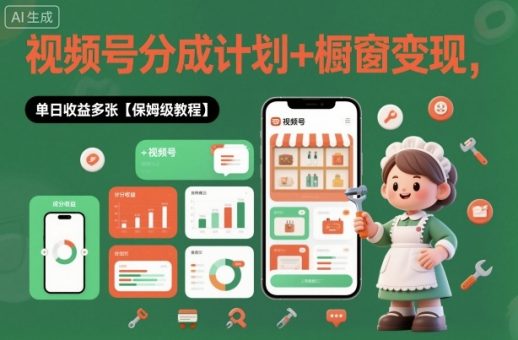 外面收费1980视频号分成计划+橱窗变现，单日收益多张【保姆级教程】-韬哥副业项目资源网