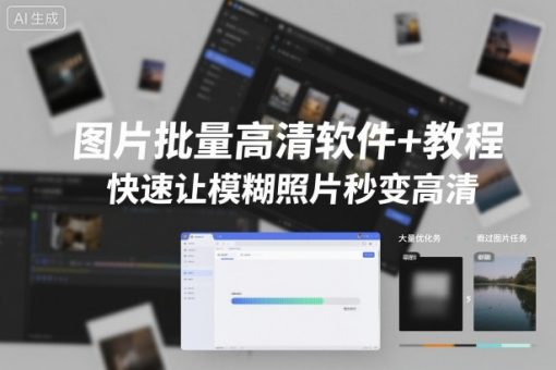 图片批量高清软件+教程，快速让模糊照片秒变高清-韬哥副业项目资源网