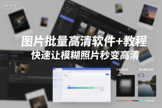 图片批量高清软件+教程，快速让模糊照片秒变高清-韬哥副业项目资源网