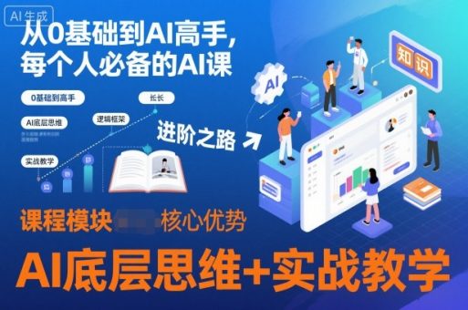 从0基础到AI高手,每个人必备的AI课,AI底层思维+实战教学-韬哥副业项目资源网