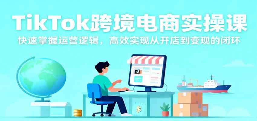 TikTok跨境电商实操课，快速掌握运营逻辑，高效实现从开店到变现的闭环-韬哥副业项目资源网