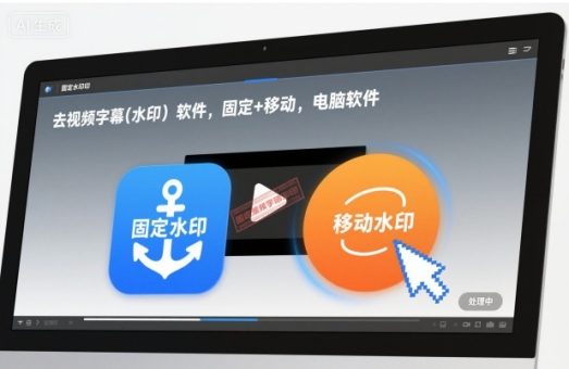 去视频字幕(水印）软件，固定+移动，电脑软件-韬哥副业项目资源网