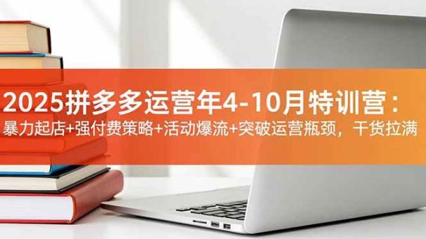 (16642期)2025拼多多运营年4-10月特训营:暴力起店+强付费策略+活动爆流+突破运营瓶颈,干货拉满-韬哥副业项目资源网
