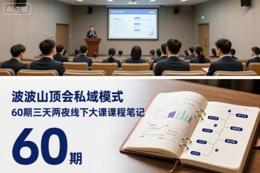 波波山顶会私域模式60期三天两夜线下大课课程笔记（文档）-韬哥副业项目资源网