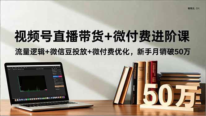 （16684期）视频号直播带货+微付费进阶课：流量逻辑+微信豆投放+微付费优化，新手月销破50万-韬哥副业项目资源网