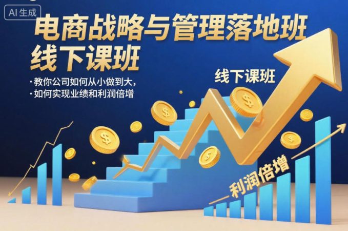 电商战略与管理落地班线下课,教你公司如何从小做到大,如何实现业绩和利润倍增【录音】-韬哥副业项目资源网