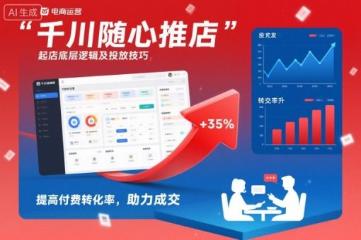 千川随心推起店底层逻辑及投放技巧，提高付费转化率，助力成交-韬哥副业项目资源网