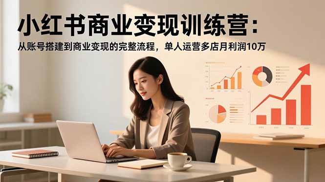 (16698期)小红书商业变现训练营:从账号搭建到商业变现的完整流程,单人运营多店月利润10万-韬哥副业项目资源网