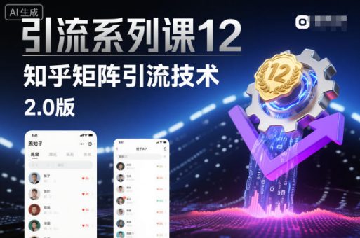引流系列课12:知乎矩阵引流技术2.0版-韬哥副业项目资源网