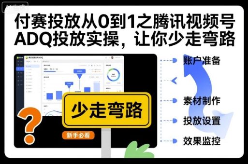 付赛投放从0到1之腾讯视频号ADQ投放实操,让你少走弯路-韬哥副业项目资源网