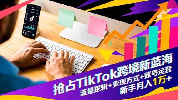 (16640期)抢占TikTok跨境新蓝海:流量逻辑+变现方式+账号运营,新手月入1万+-韬哥副业项目资源网