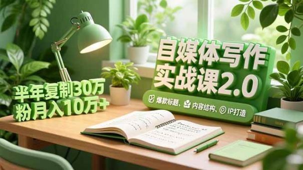 (16734期)自媒体写作实战课2.0,爆款标题、内容结构、IP打造,半年复制30万粉月入10万+-韬哥副业项目资源网
