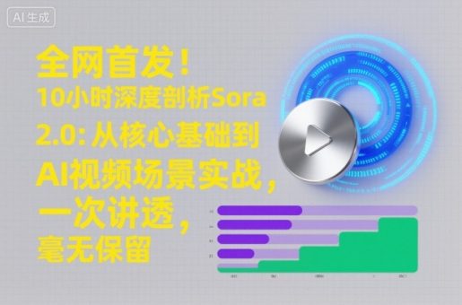 全网首发！10小时深度剖析Sora 2.0：从核心基础到AI视频场景实战，一次讲透，毫无保留-韬哥副业项目资源网