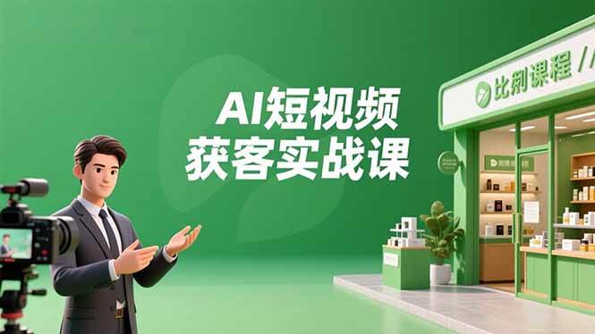 (16747期)AI短视频获客实战课,数字人创作、实体行业应用、精准引流,30天获取客源月入6万+-韬哥副业项目资源网