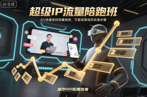 超级IP流量陪跑班,大V流量密码倾囊相授,可直接落地的实操步骤-韬哥副业项目资源网
