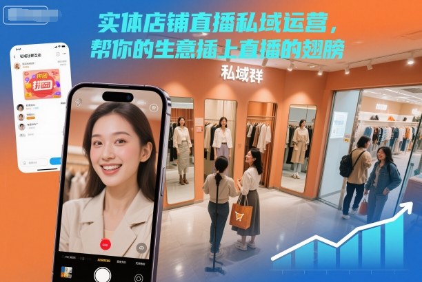 实体店铺直播私域运营，帮你的生意插上直播的翅膀-韬哥副业项目资源网