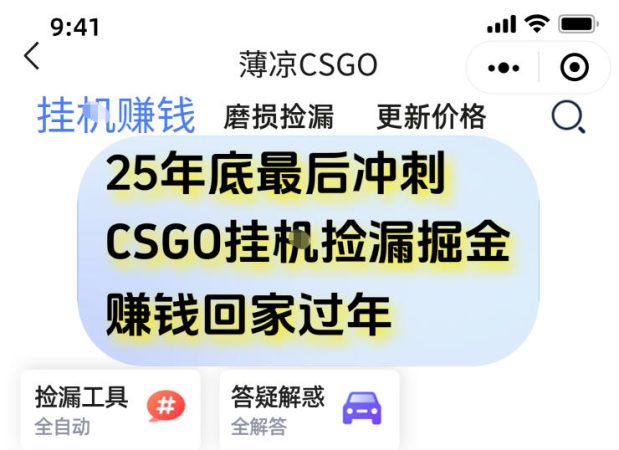 12月年底抓紧最后一个月，用CSGO游戏挂G捡漏掘金賺钱掘金，一部手机轻松日入5张+【揭秘】-韬哥副业项目资源网