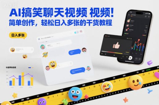 AI搞笑聊天视频,简单创作,轻松日入多张的干货教程-韬哥副业项目资源网
