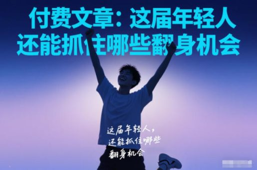 付费文章:这届年轻人,还能抓住哪些翻身机会-韬哥副业项目资源网