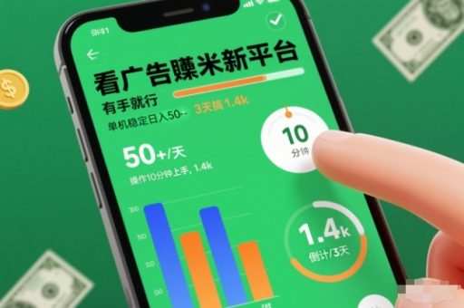 看广告賺米新平台,有手就行,单机稳定日入50+,操作10分钟上手,3天搞了1.4k【揭秘】-韬哥副业项目资源网