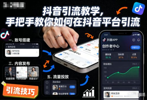 抖音引流教学，手把手教你如何在抖音平台引流-韬哥副业项目资源网
