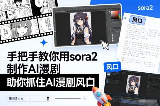 手把手教你用sora2制作AI漫剧,助你抓住AI漫剧风口-韬哥副业项目资源网