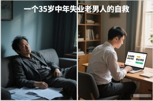 付费文章：一个35岁中年失业老男人的自救-韬哥副业项目资源网