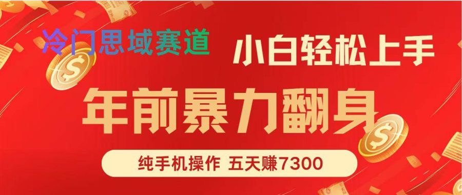 (16881期)年前爆火项目,每单可以赚个300-2000,5天赚了7300-韬哥副业项目资源网