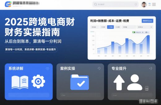 2025跨境电商财务实操指南，从后台到账本，算清每一分利润，系统讲解-案例实操-专业提升-韬哥副业项目资源网