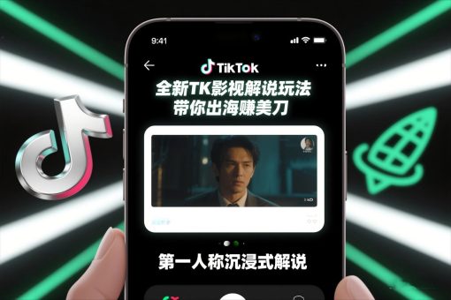 TikTok第一人称影视解说教学,全新TK影视解说玩法,带你出海賺美刀-韬哥副业项目资源网