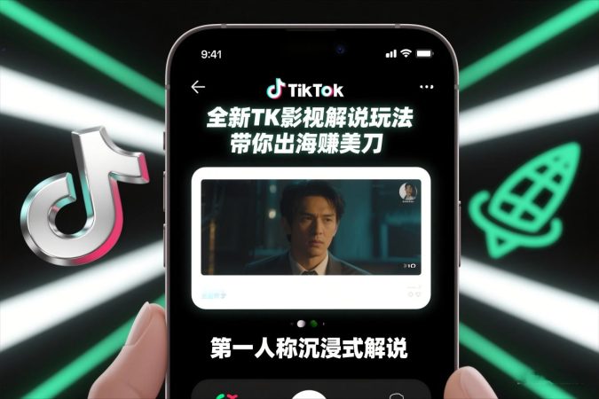 TikTok第一人称影视解说教学,全新TK影视解说玩法,带你出海賺美刀-韬哥副业项目资源网