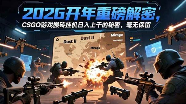 (16904期)2026开年重磅解密,CSGO游戏搬砖挂机日入上千的秘密,毫无保留-韬哥副业项目资源网