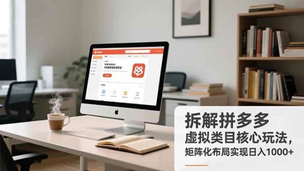 (16906期)拆解拼多多虚拟类目核心玩法,矩阵化布局实现日入1000+-韬哥副业项目资源网