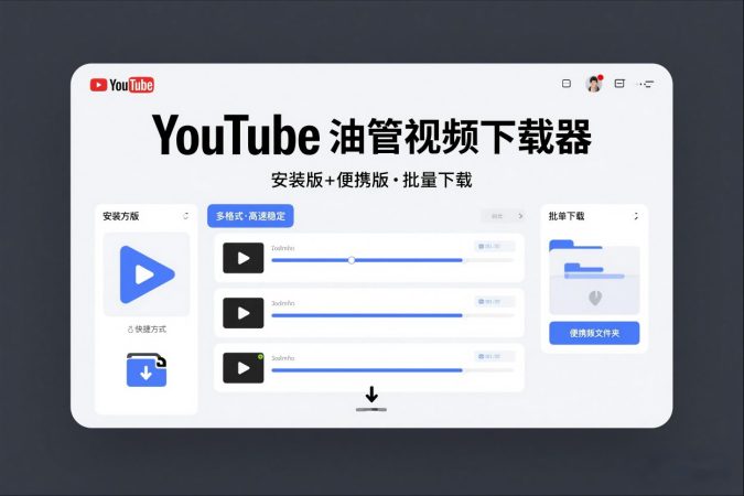 YouTube油管视频下载器安装版+便携版,可以批量下载多个视频-韬哥副业项目资源网