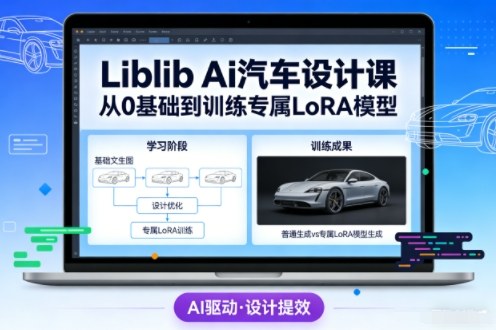 Liblib Ai汽车设计课,从0基础文生图,到教你训练专属设计和风格LoRA模型-韬哥副业项目资源网