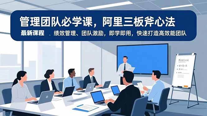 (16929期)管理团队必学课,阿里三板斧心法、绩效管理、团队激励,即学即用,快速打造高效能团队-韬哥副业项目资源网