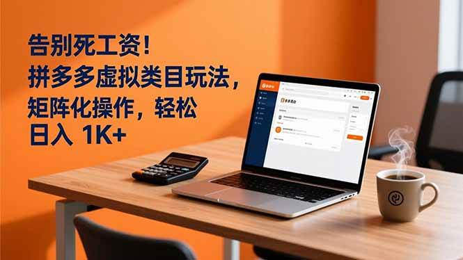 (16943期)告别死工资!拼多多虚拟类目玩法,矩阵化操作,轻松日入 1K+-韬哥副业项目资源网