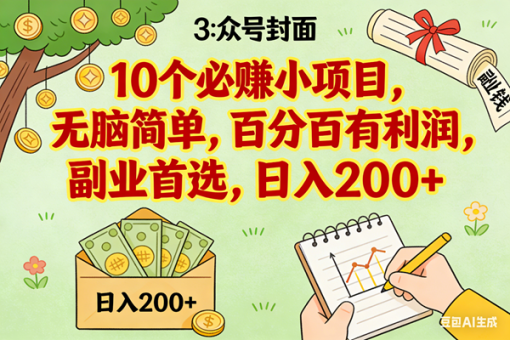 (16948期)8个必赚小项目,无脑简单,百分百有利润,副业首选,日入200+-韬哥副业项目资源网